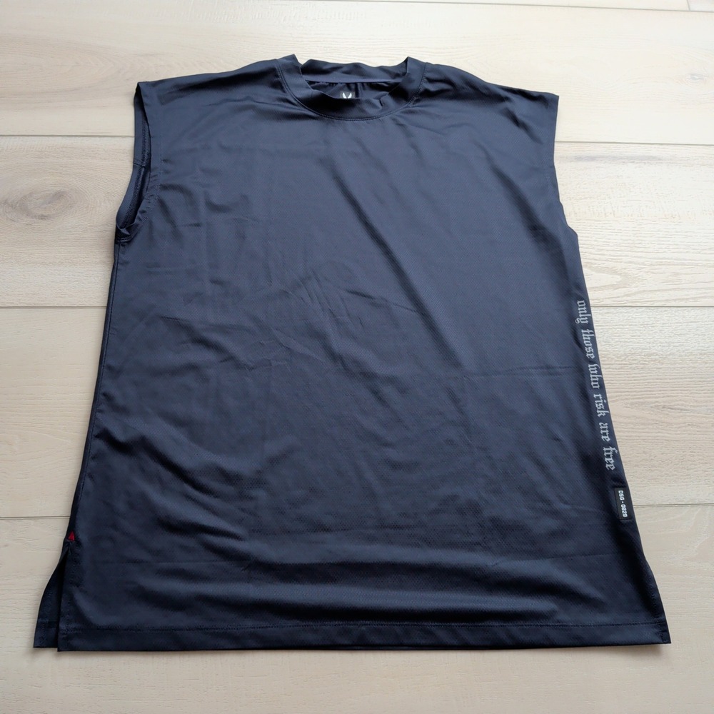 ASRV Silver-Lite 2.0 Tank Top Mens XS Oversized Cutoff Sleeveless Blue‎ DSG-0829